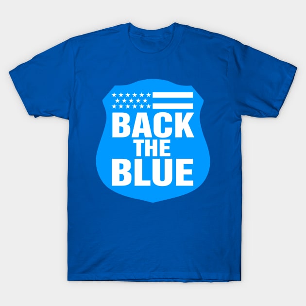 Back The Blue Shield T-Shirt by Designkix